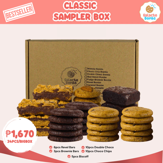 Classic Sampler Box | Mommy Treats (34 Cookies All-Bestseller Flavors)