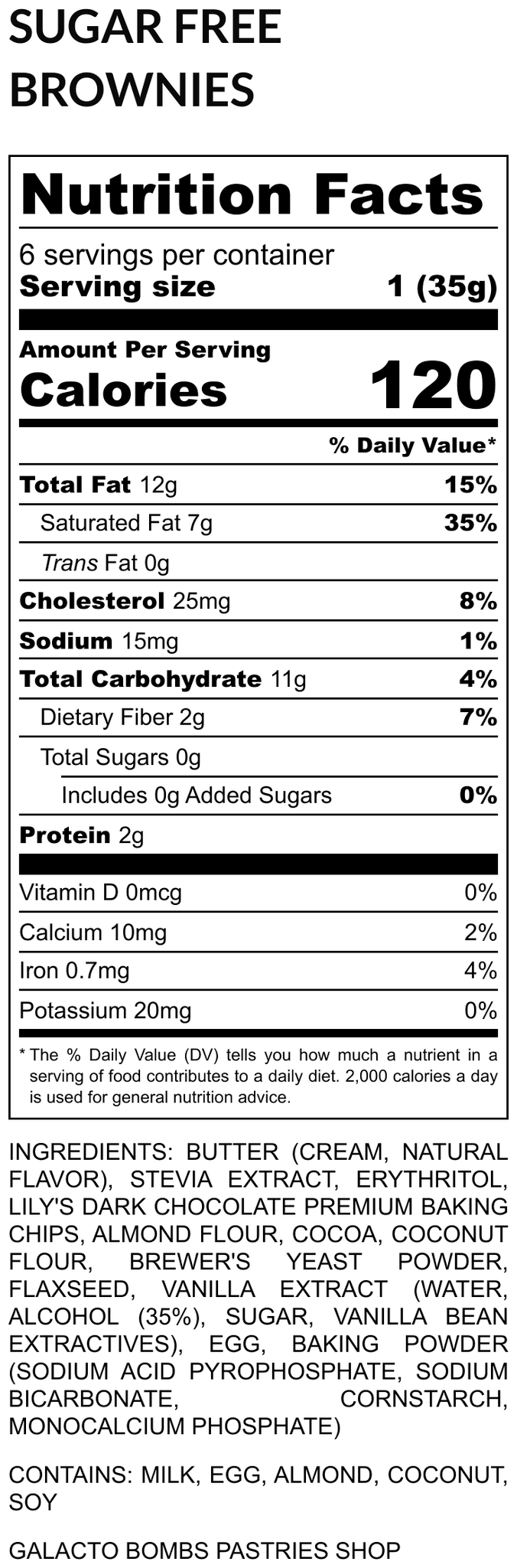 Sugar-Free Brownie Bombs (6 Bars)