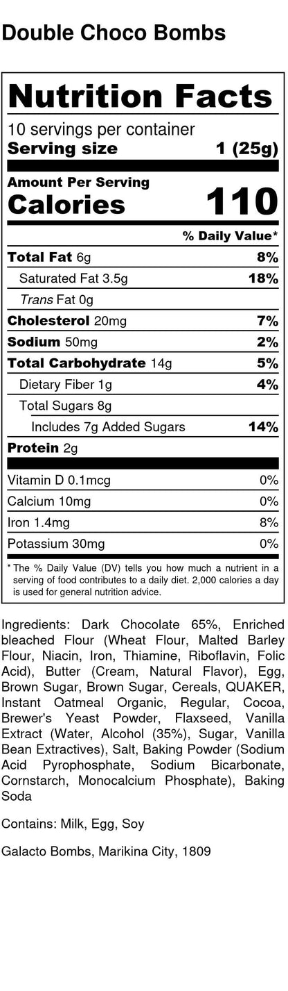 Double Choco Bombs (10 Cookies)